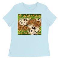 Baby Blue St. Patrick's Day shamrock tumbler Ladies Tee - Neo Western