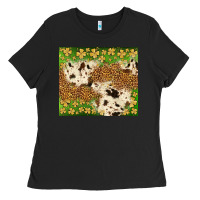 Black St. Patrick's Day shamrock tumbler Ladies Tee - Neo Western