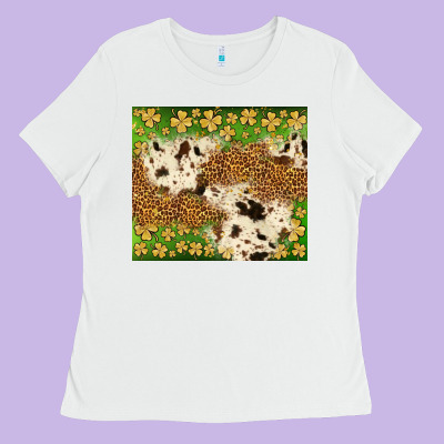 St. Patrick's Day Shamrock Tumbler Ladies Tee Designed By Neo Western