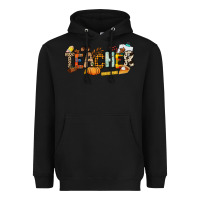 Black Fall Teacher Heavyweight Hoodie - NancyCooperArtShop