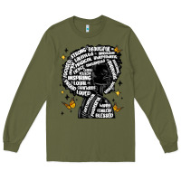 Army Green black woman quotes Long Sleeve Tee - MaliasSmallBusiness