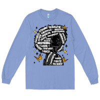 Colony Blue black woman quotes Long Sleeve Tee - MaliasSmallBusiness