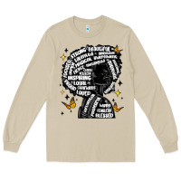 Mushroom black woman quotes Long Sleeve Tee - MaliasSmallBusiness