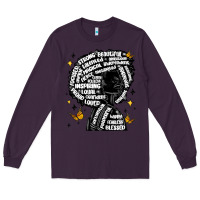 Plum black woman quotes Long Sleeve Tee - MaliasSmallBusiness
