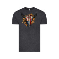 Vintage Black American Bull Skull Vintage Tee - Jasminsmagicworld