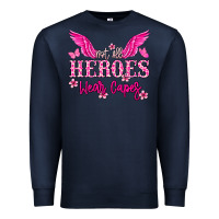 Navy Not all heroes wear capes Cancer Awareness Premium Sweatshirt - HowdyJamesFarm