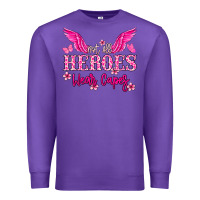 Purple Not all heroes wear capes Cancer Awareness Premium Sweatshirt - HowdyJamesFarm