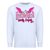 White Not all heroes wear capes Cancer Awareness Premium Sweatshirt - HowdyJamesFarm