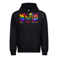 Black Peace love equality Urban Hoodie - FaDigitalArtStudio