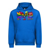 Cobalt Peace love equality Urban Hoodie - FaDigitalArtStudio