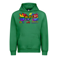 Emerald Peace love equality Urban Hoodie - FaDigitalArtStudio