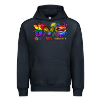 Navy Peace love equality Urban Hoodie - FaDigitalArtStudio