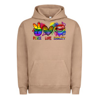 Pigment Burro Peace love equality Urban Hoodie - FaDigitalArtStudio