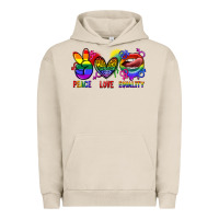 Pigment French Oak Peace love equality Urban Hoodie - FaDigitalArtStudio