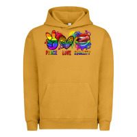Pigment Peanut Butter Peace love equality Urban Hoodie - FaDigitalArtStudio