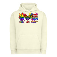 Pigment Pistachio Peace love equality Urban Hoodie - FaDigitalArtStudio