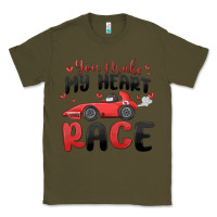 Army Green you make my heart race valentine's day Classic Tee - MaliasSmallBusiness