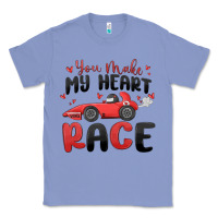 Colony Blue you make my heart race valentine's day Classic Tee - MaliasSmallBusiness