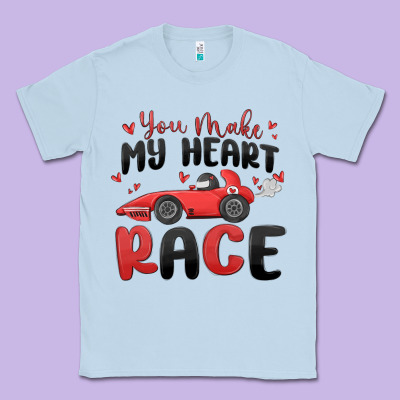 You Make My Heart Race Valentine's Day Classic Tee Designed By Maliassmallbusiness
