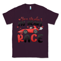 Plum you make my heart race valentine's day Classic Tee - MaliasSmallBusiness