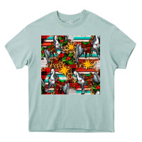 Arona christmas horse leopard tartan Heavy Core Tee - FaDigitalArtStudio