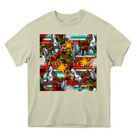 Mossy christmas horse leopard tartan Heavy Core Tee - FaDigitalArtStudio
