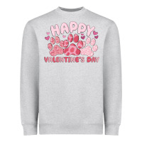 Heather Grey happy valentine's day Heavyweight Sweatshirt - MaliasSmallBusiness