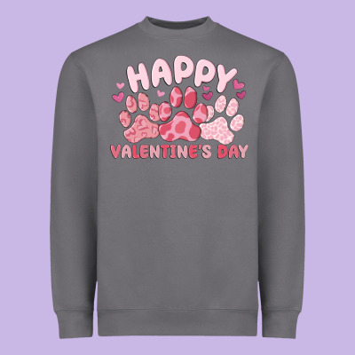 Happy Valentine's Day Heavyweight Sweatshirt Designed By Maliassmallbusiness