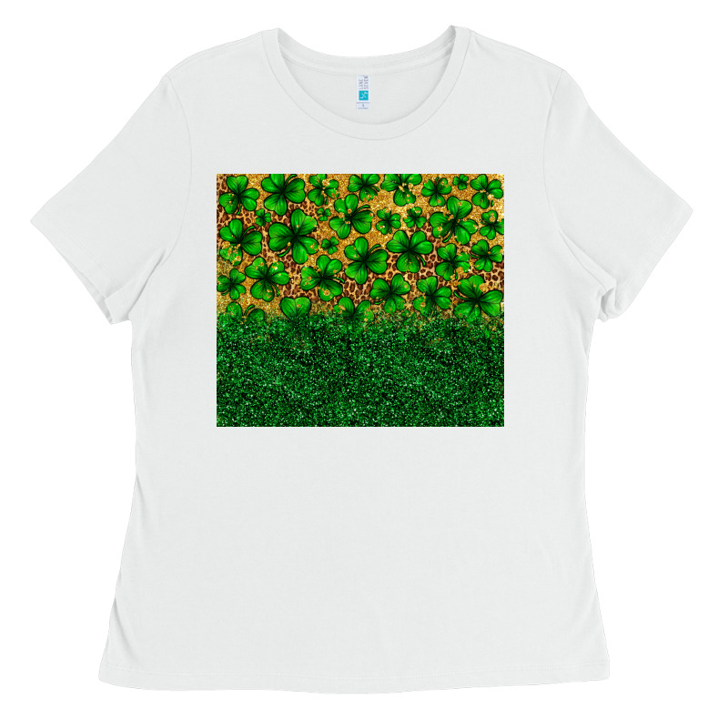 St. Patrick's Day Shamrock Leopard  Tumbler Ladies Tee by Neo Western | Teevron