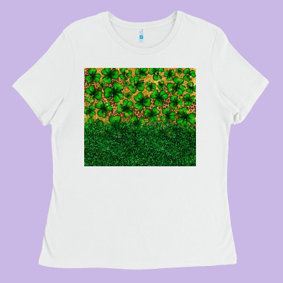 St. Patrick's Day Shamrock Leopard  Tumbler Ladies Tee Designed By Neo Western