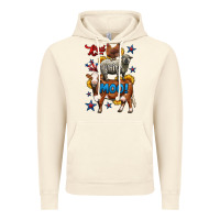 Vintage Artic red white moo farm animals 4th of july Vintage Hoodie - LillyAllenDesigns