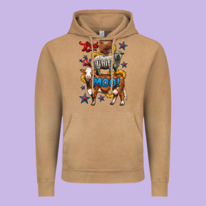 Red White Moo Farm Animals 4th Of July Vintage Hoodie Designed By Lillyallendesigns