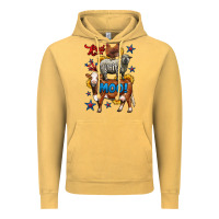 Vintage Mustard red white moo farm animals 4th of july Vintage Hoodie - LillyAllenDesigns