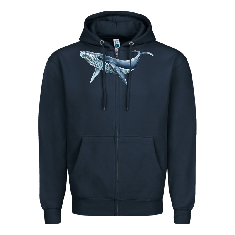 Humpback Whale Zipper Hoodie by BarkalooDesign | Teevron