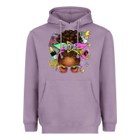 Lavender 80's babe afro messy bun Heavyweight Hoodie - texasbilliewilder