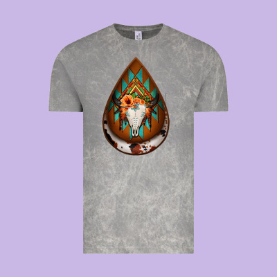 Aztec Bullskull Teardrop Earrings Vintage Tee Designed By Jasminsmagicworld