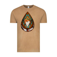 Vintage Camel aztec bullskull teardrop earrings Vintage Tee - Jasminsmagicworld