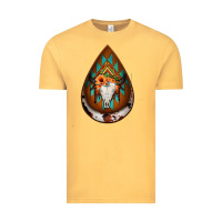 Vintage Mustard aztec bullskull teardrop earrings Vintage Tee - Jasminsmagicworld