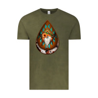 Vintage Olive aztec bullskull teardrop earrings Vintage Tee - Jasminsmagicworld