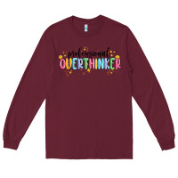 Burgundy professional overthinker Long Sleeve Tee - MaliasSmallBusiness