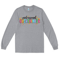 Heather Grey professional overthinker Long Sleeve Tee - MaliasSmallBusiness