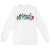 White professional overthinker Long Sleeve Tee - MaliasSmallBusiness