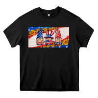 Black usa gnome license plate Heavy Core Tee - HRA Design Shop