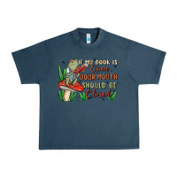 Midnight Navy if my book is open your mouth should be closed malia Urban Heavy Tee - MaliasSmallBusiness
