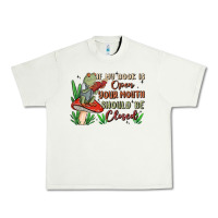 Pistachio if my book is open your mouth should be closed malia Urban Heavy Tee - MaliasSmallBusiness