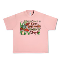 Salmon if my book is open your mouth should be closed malia Urban Heavy Tee - MaliasSmallBusiness