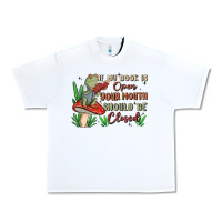 White if my book is open your mouth should be closed malia Urban Heavy Tee - MaliasSmallBusiness