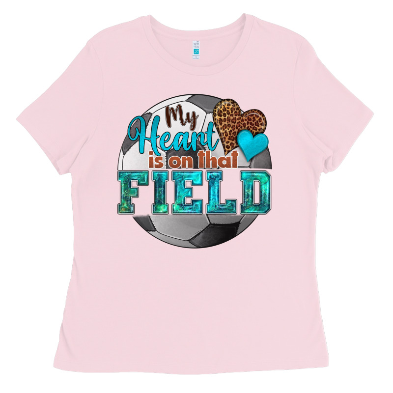 My Heart Is On That Field Soccer Ladies Tee by HRA Design Shop | Teevron