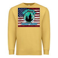 Antique Gold daddy's little fishin buddy Premium Sweatshirt - TumblerDesignByShophia