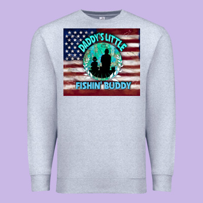 Daddy's Little Fishin Buddy Premium Sweatshirt Designed By Tumblerdesignbyshophia